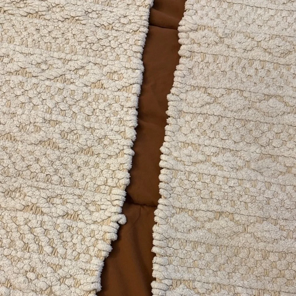Cream and Tan  Bathroom Rugs - Set of 2
